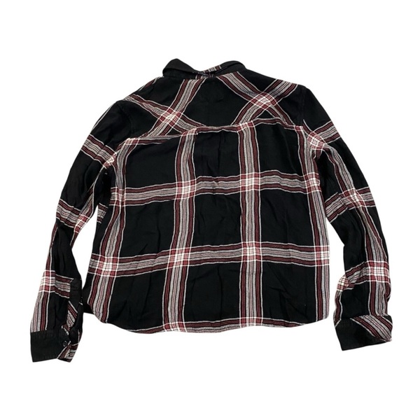Rails Women’s Plaid Button-Down Shirt – Black, Red & White, Size M - Picture 3 of 8